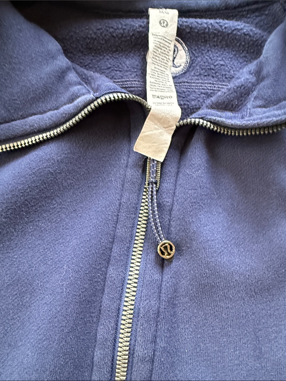 Lululemon Scuba Oversized Funnel-Neck Full-Zip Long Night Sea Dark Blue M/L - Picture 4 of 5
